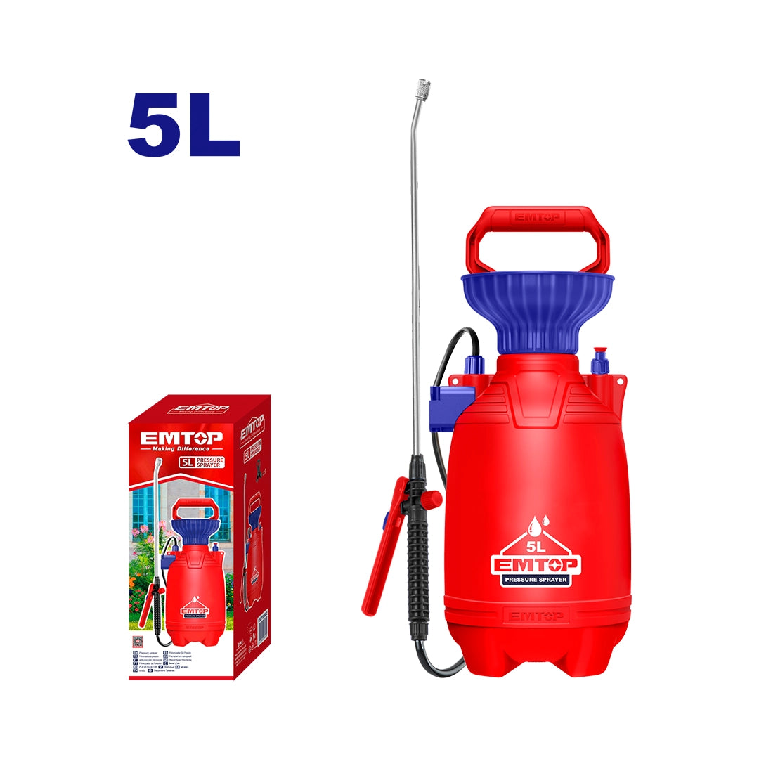 EMTOP Pressure sprayer 2.5bar 5L