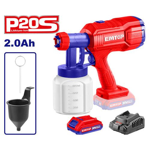 Lithium-Ion Spray Gun 2AH 20v
