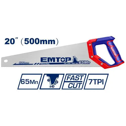 20-inch EMTOP hand saw – large cutting tool for carpentry in Qatar