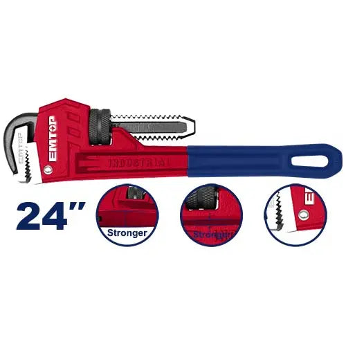 24-inch EMTOP pipe wrench – high-torque pipe work hand tool in Qatar