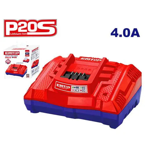 EMTOP Fast Intelligent Charger 4A 20V for quick charging P20S tools in Qatar