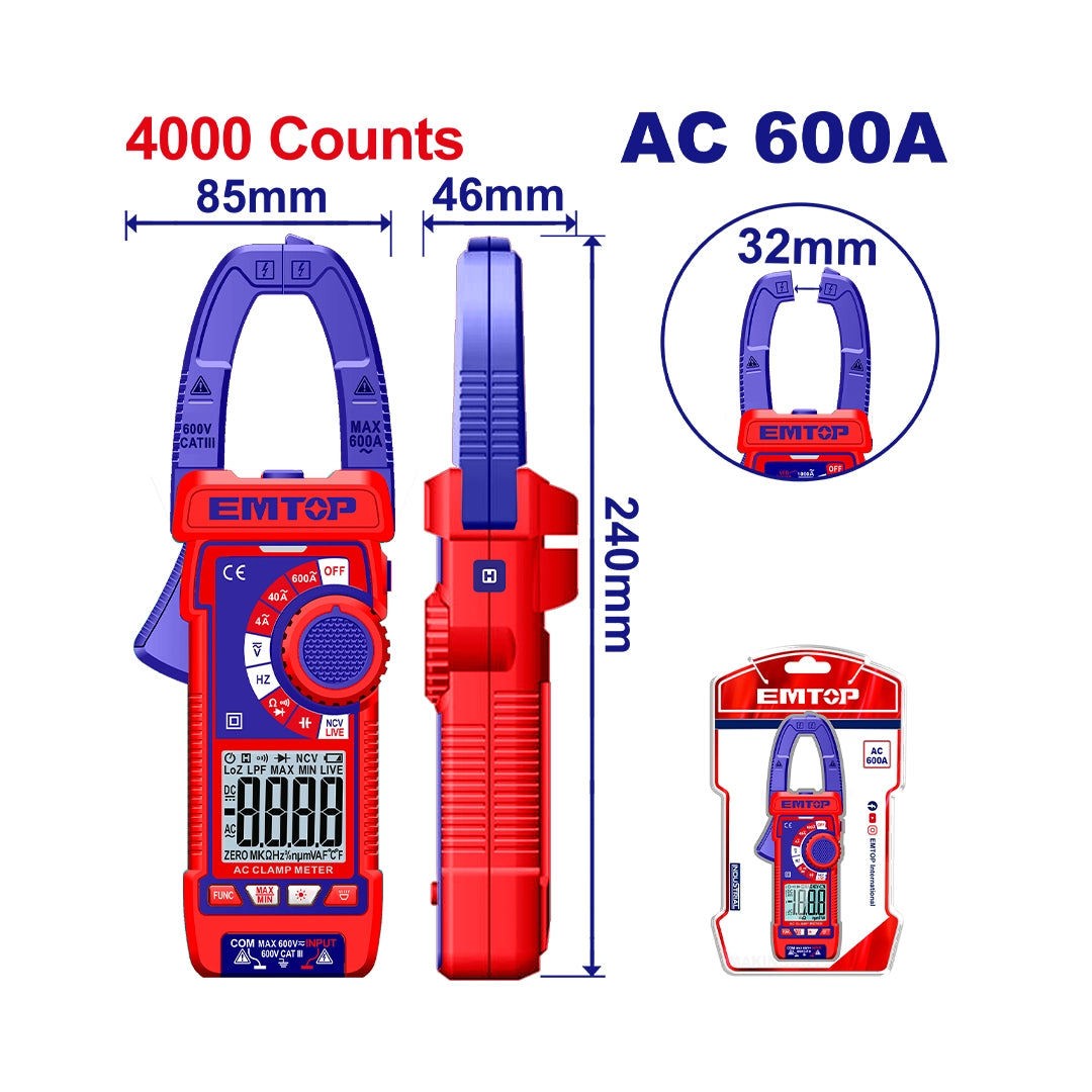 EMTOP Digital AC clamp meter