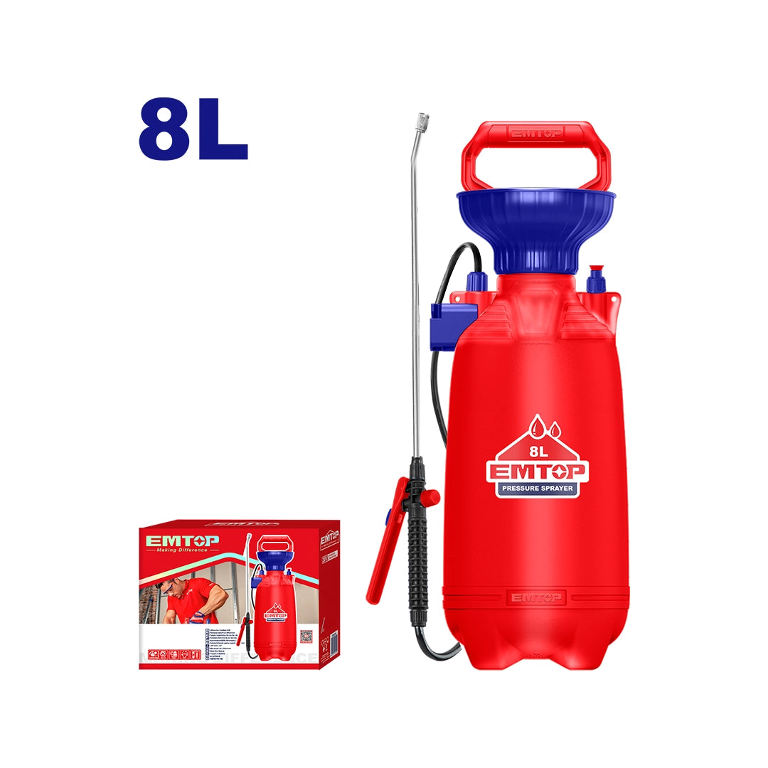EMTOP Pressure sprayer 2.5bar 8L