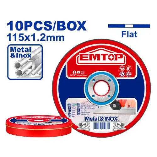 EMTOP abrasive cutting discs – metal grinding power tool accessories