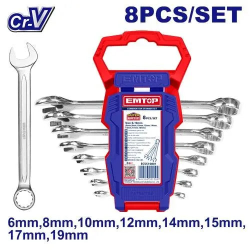 Combination spanner set for tightening and loosening bolts, durable hand tools for professional and DIY use in Qatar