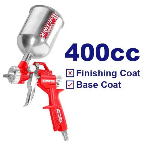 Compact air spray gun 400CC – EMTOP air tools Qatar