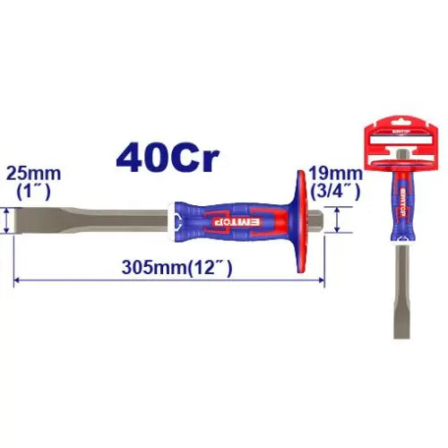 2-inch flat concrete chisel by EMTOP – precision demolition hand tool in Qatar