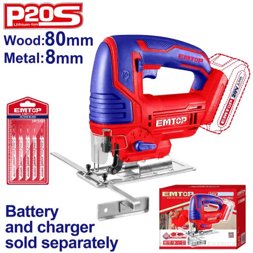  Cordless Jig Saw from EMTOP – powerful bench cutting tool in Qatar