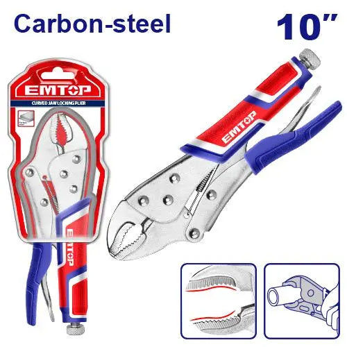 EMTOP curved jaw locking pliers – adjustable hand tool for clamping and gripping in Qatar