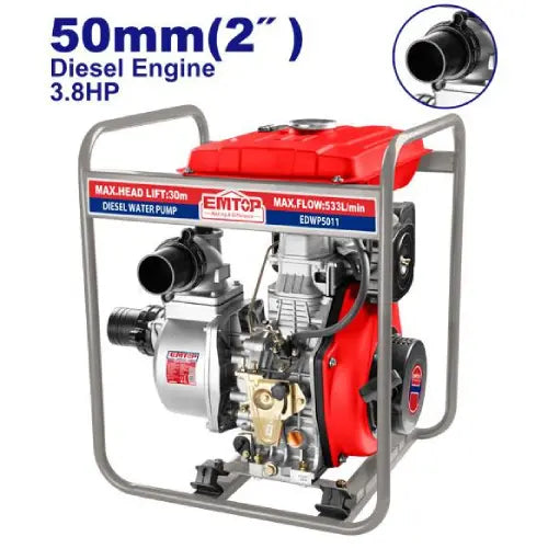 2-inch diesel water pump for construction and farming – EMTOP generator tool Qatar