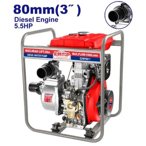 Diesel water pump 3-inch for irrigation and drainage – EMTOP generator tool Qatar