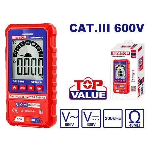 EMTOP Digital Multimeter 600V – Accurate Electrical Measuring Tool for Qatar