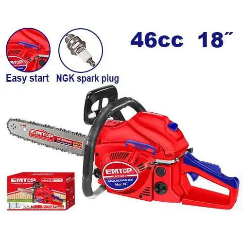 EMTOP gasoline chain saw – powerful cutting garden tool for trees and wood in Qatar