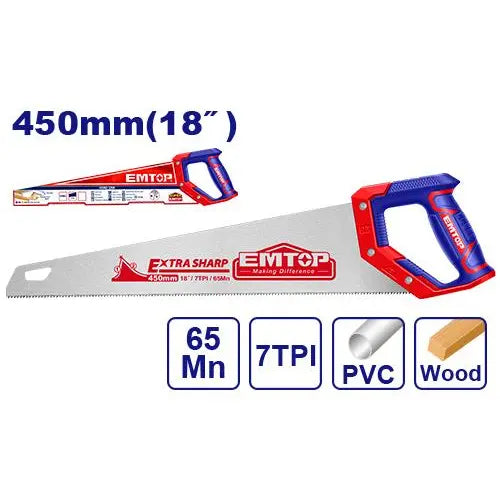 18-inch EMTOP hand saw – general-purpose wood saw in Qatar