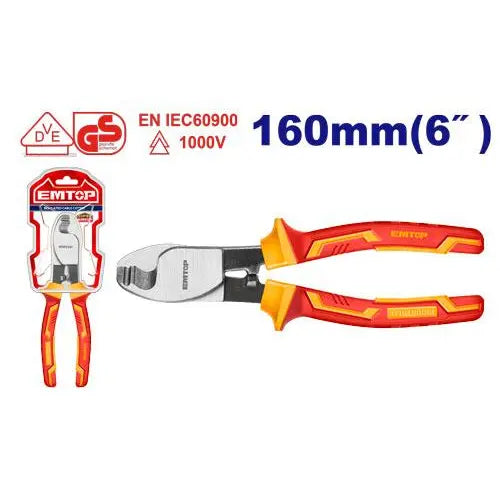 6-inch insulated cable cutter by EMTOP – safe electrical hand tool in Qatar
