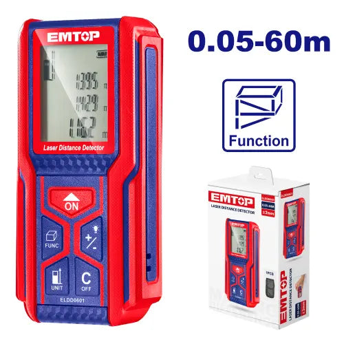 EMTOP laser distance detector – smart digital measuring tool for accurate indoor and outdoor range measurements in Qatar.