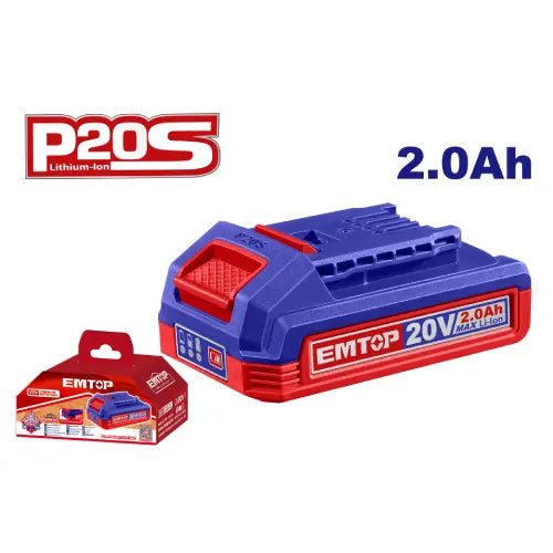 Lithium-Ion Battery 20V 2.0Ah – EMTOP P20S Tools Qatar