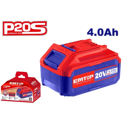 Lithium-Ion Battery 20V 4.0Ah – EMTOP P20S Tools Qatar