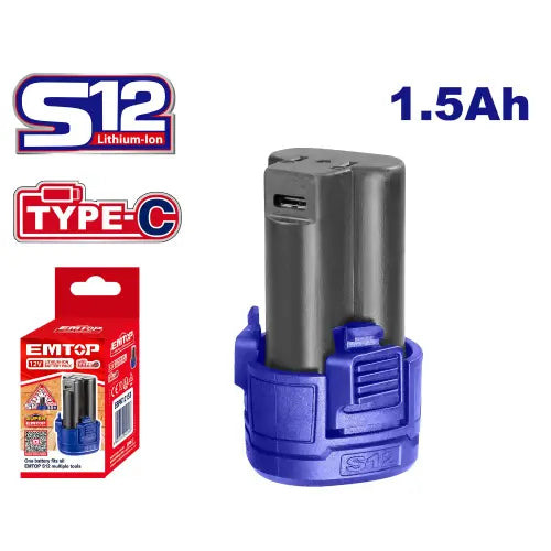Lithium-ion battery pack type C for EMTOP cordless power tools in Qata