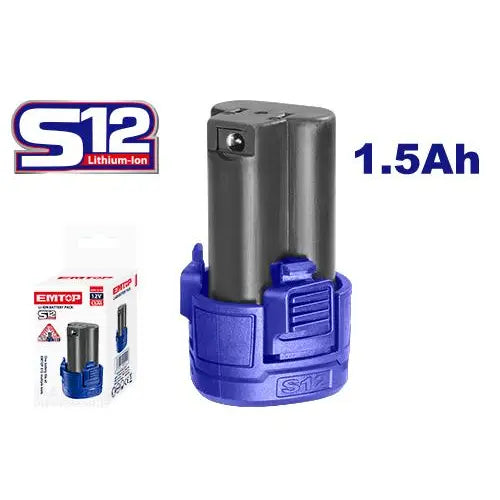 Lithium-ion battery pack S12 for EMTOP cordless power tools in Qatar