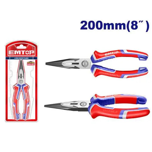 EMTOP long nose pliers 8 inch – precision hand tool for tight-space gripping in Qatar