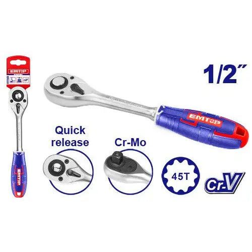 1/2 inch ratchet wrench by EMTOP – heavy-duty hand tool in Qatar