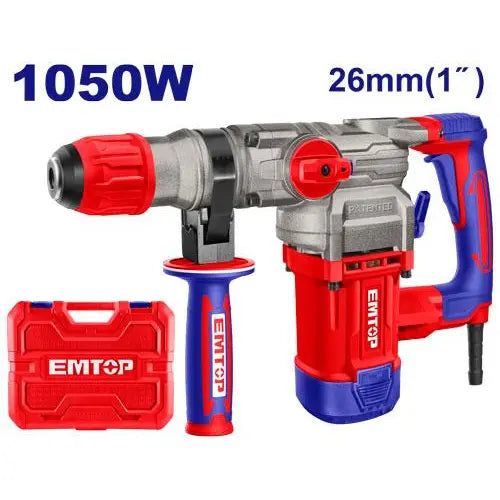 Rotary Hammer 1050W power tool for heavy-duty drilling in concrete, brick, and stone