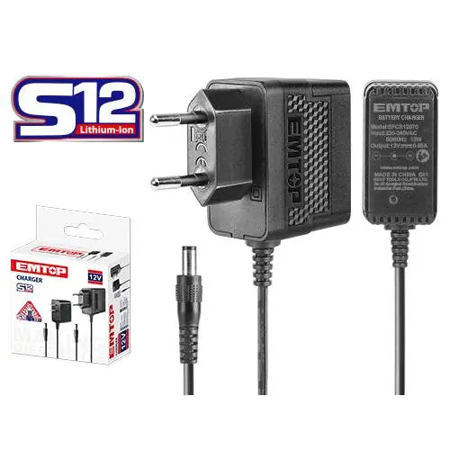 EMTOP S12 battery charger – reliable charging solution for power tools in Qatar