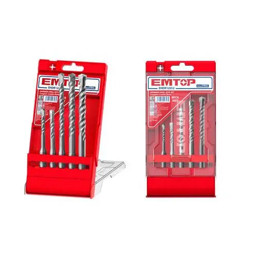 EMTOP 5-piece SDS Plus drill bits – premium power tool accessories for concrete and masonry drilling in Qatar.