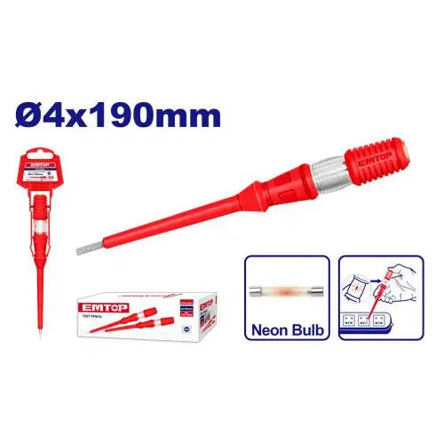 EMTOP test pencil 190mm – long-reach voltage tester and essential electrical hand tool in Qatar
