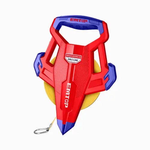 EMTOP fiberglass measuring tape 50m – durable tool for long-range measuring in Qatar.