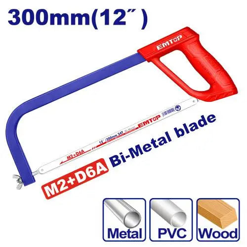 Hacksaw frame 12 inch for precise cutting, durable hand tool perfect for metal and plastic work in Qatar