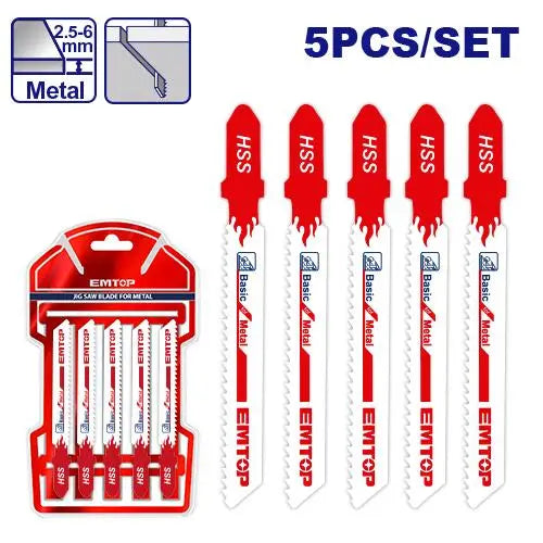 EMTOP jigsaw blades for metal cutting – essential power tool accessories
