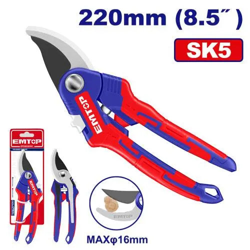 Pruning shear 8.5 inch for precise garden trimming, durable and ergonomic hand tool in Qatar