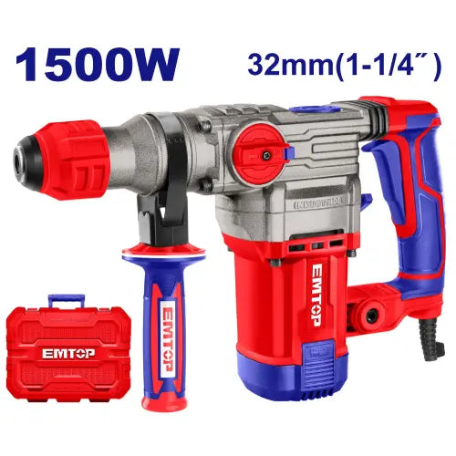 EMTOP Rotary Hammer 1500W power tool for heavy-duty drilling in Qatar