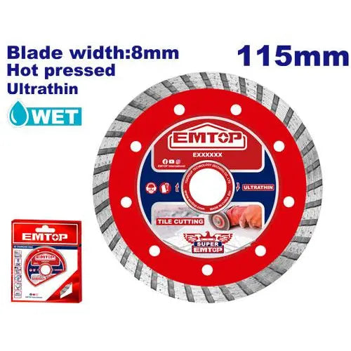 EMTOP diamond cutting disc – ultra-thin power tool accessory
